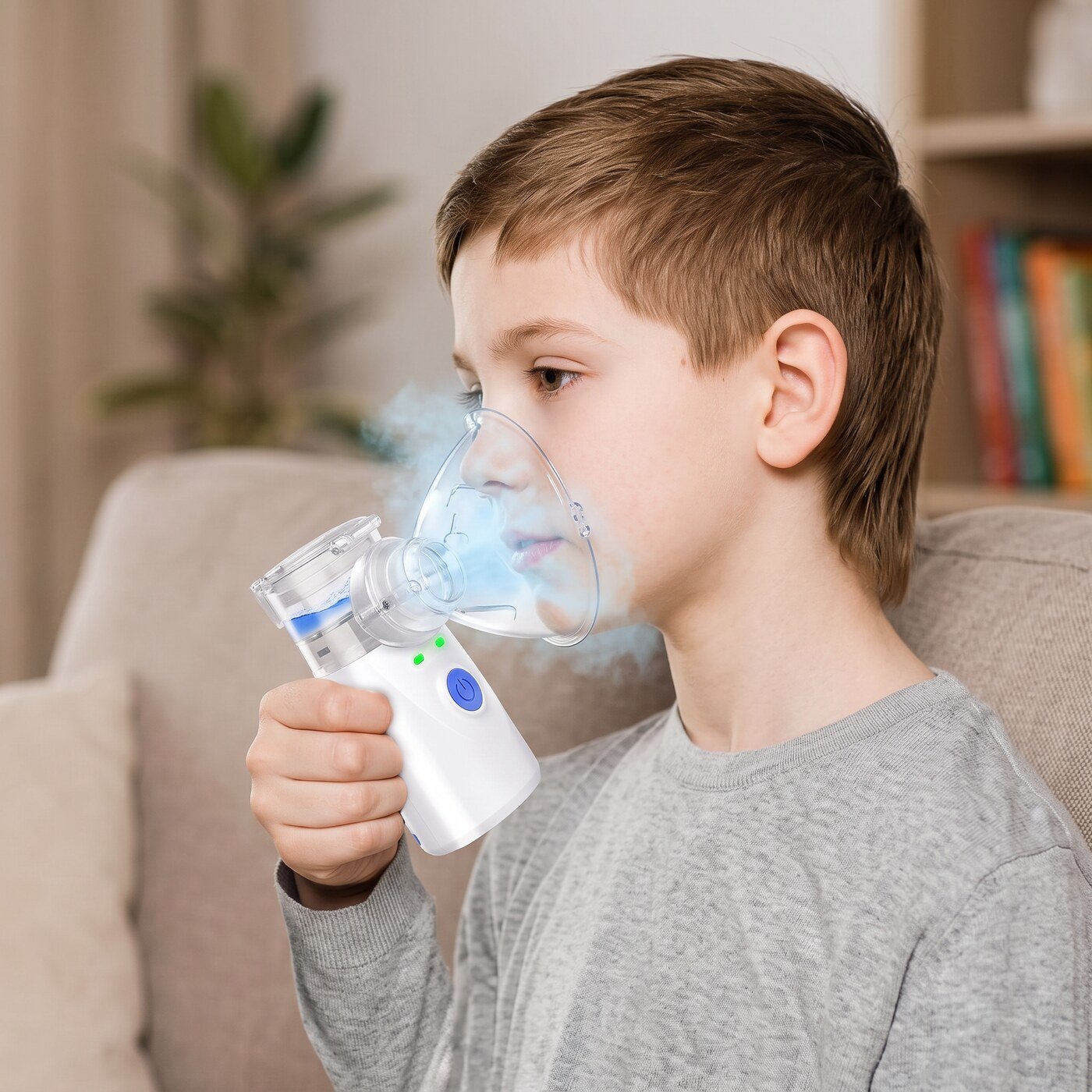 Dijete koristi bešumni inhalator
