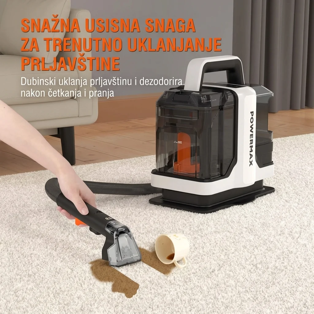 Snažna usisna snaga izvlači prljavštinu iz vlakana